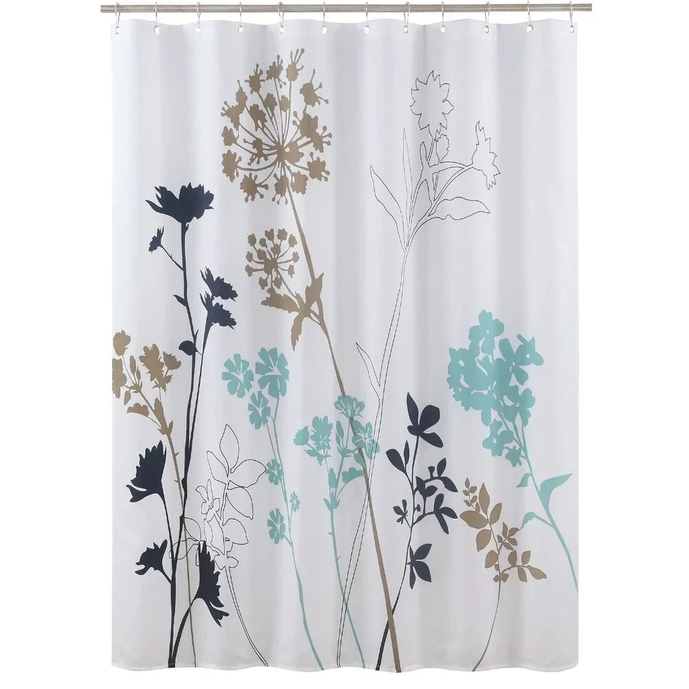 NEW - Dandelion Floral Print Waterproof Shower Curtain